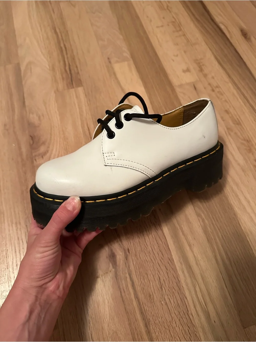 Dr. Martens 1461 Smooth Leather Platform Shoes Size 7